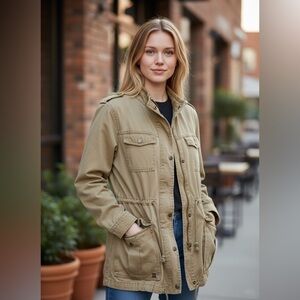 Talula Beige Utility Jacket